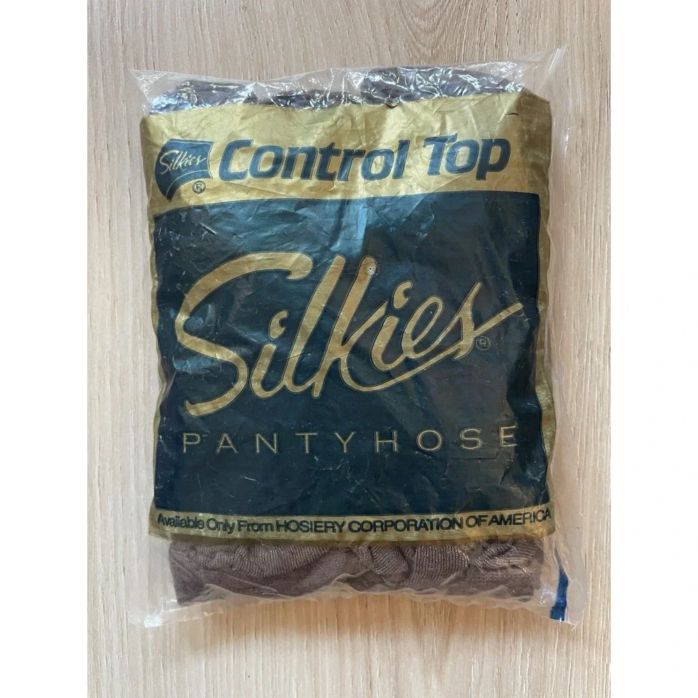 Silkies‎ Women's Pantyhose Control Top 1994 Large Taupe